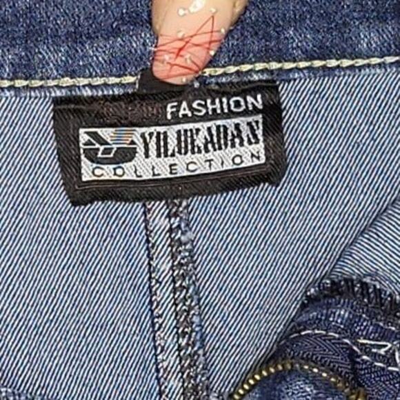 Long Blue Denim Maxi Skirt with Embroidered Floral Hem & Buckle Size 38 - Picture 3 of 6